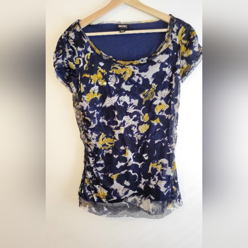 DKNY floral blouse